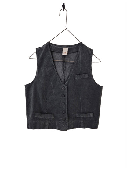 Montaigne Odette Velvet Vest Petrol