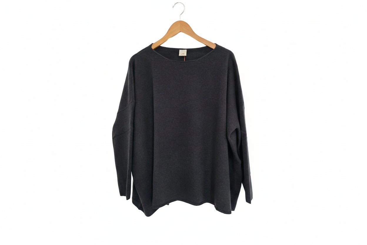 Montaigne Olivia 100% New Zealand Lambswool Jumper Dark Indigo