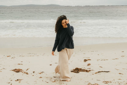 Montaigne Olivia 100% New Zealand Lambswool Jumper Indigo3