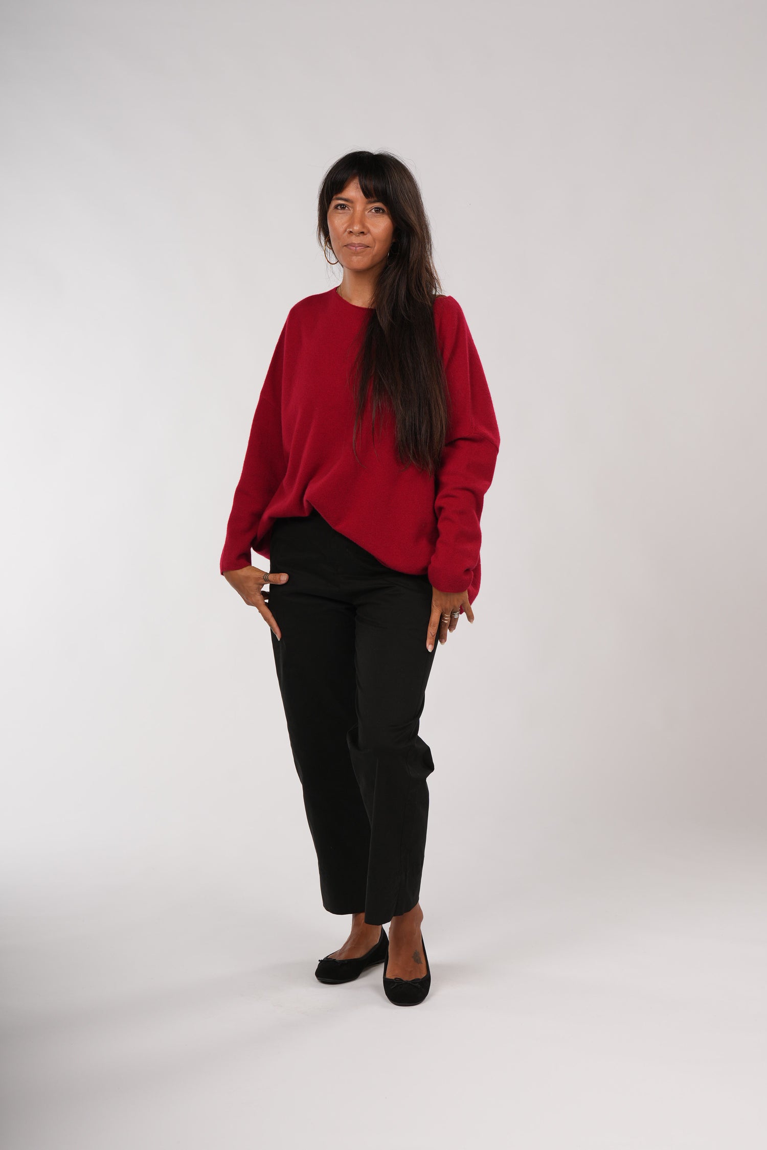 Montaigne Olivia 100% New Zealand Lambswool Jumper Red1