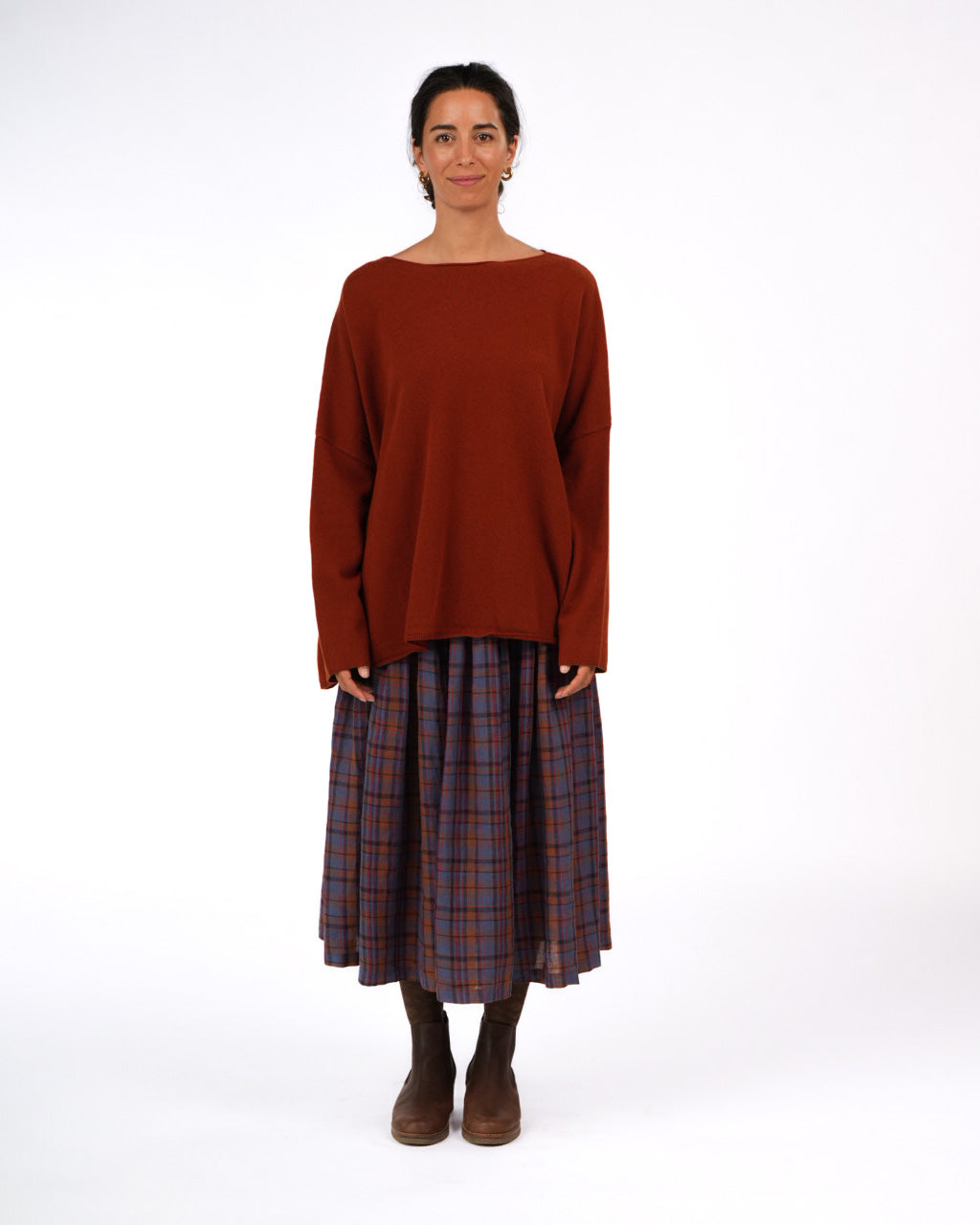 Montaigne Olivia 100% New Zealand Lambswool Jumper Rust4