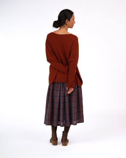 Montaigne Olivia 100% New Zealand Lambswool Jumper Rust5