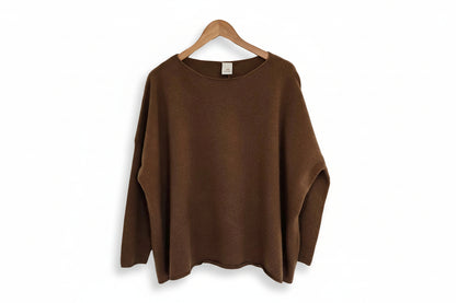 Montaigne Olivia 100% New Zealand Lambswool Jumper Toffee