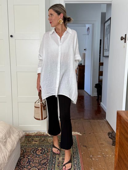 Oversized Linen Boyfriend Shirt