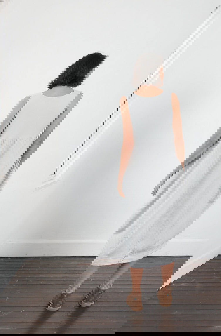 Montaigne Aurelie Casual Linen Dress Silver2