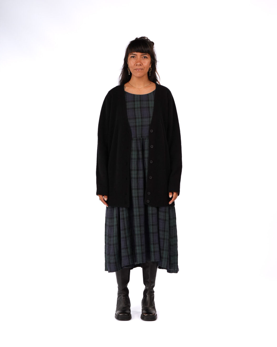 Montaigne Patou Pure Lambswool Cardigan Black