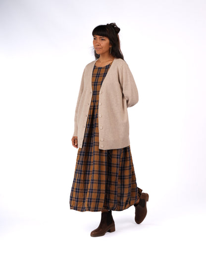 Montaigne Patou Pure Lambswool Cardigan Light Oat1