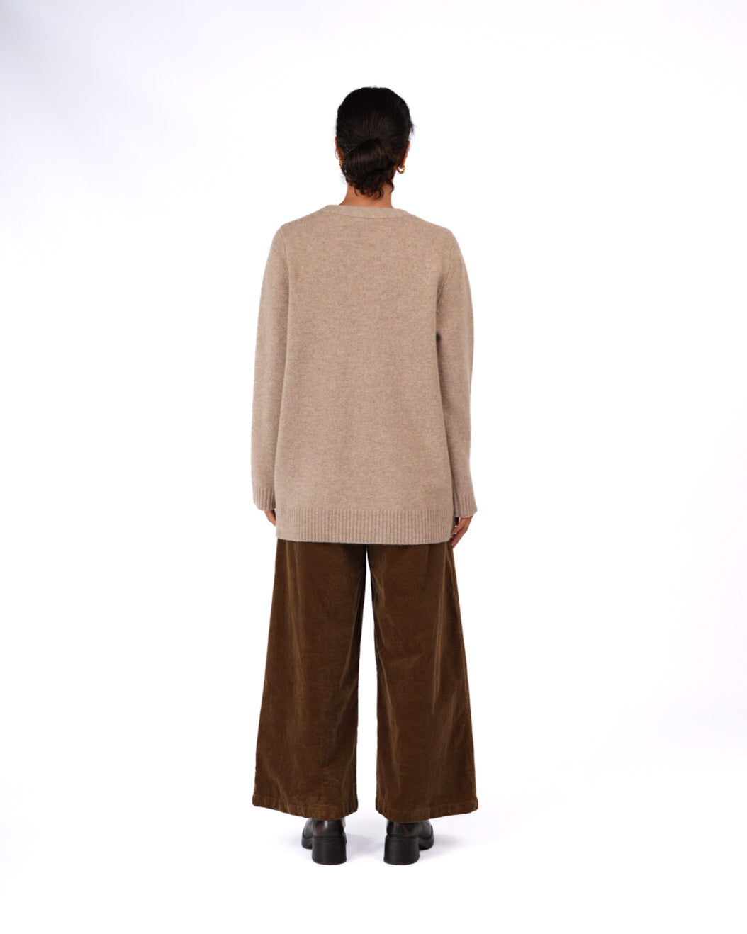 Montaigne Patou Pure Lambswool Cardigan Oatmeal3