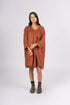 Montaigne Paysanne Oversized Linen Shirt Rust