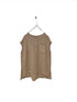 Montaigne Perla Linen Cap-Sleeve Top Ocre