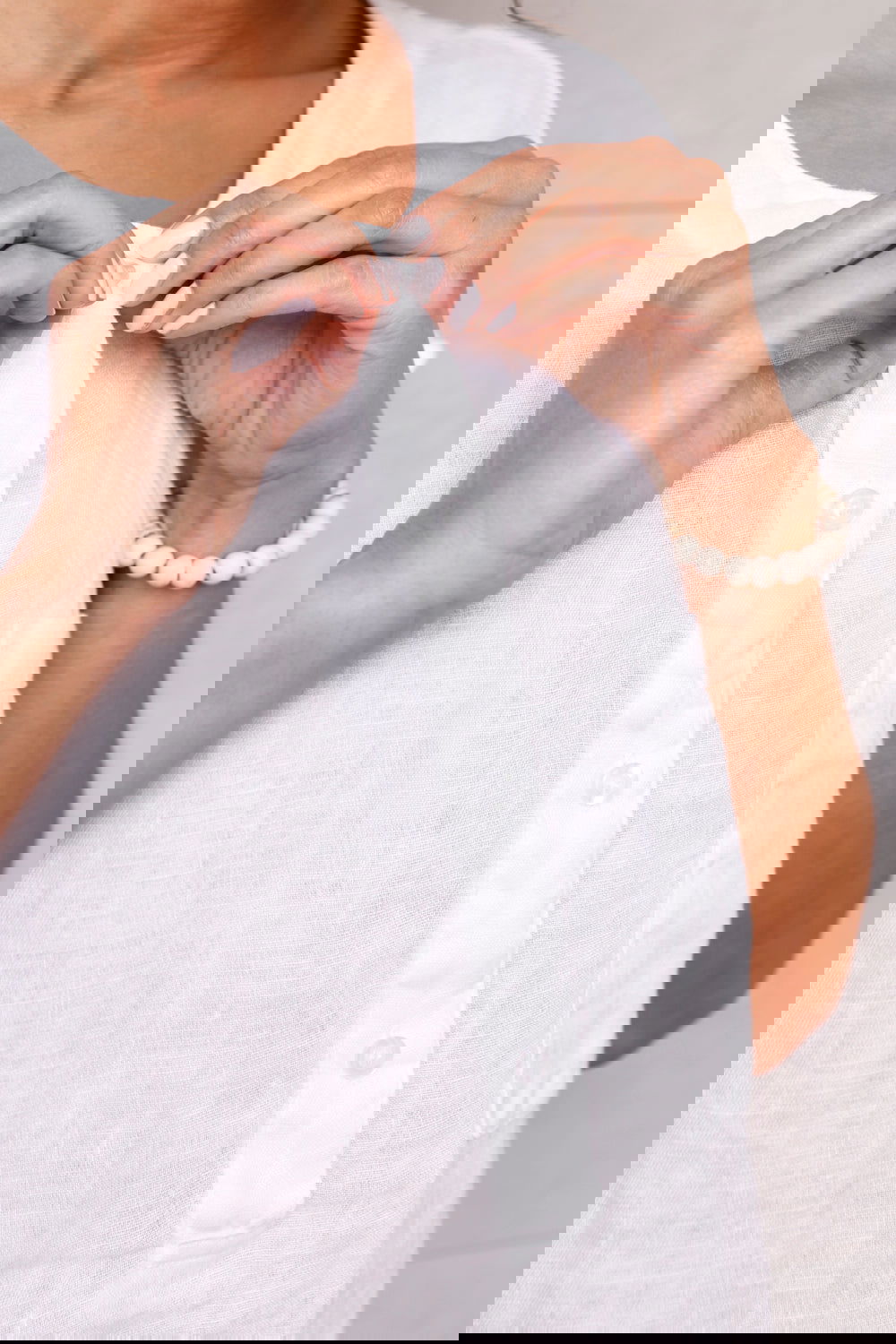 Montaigne Perla Linen Cap-Sleeve Top White1