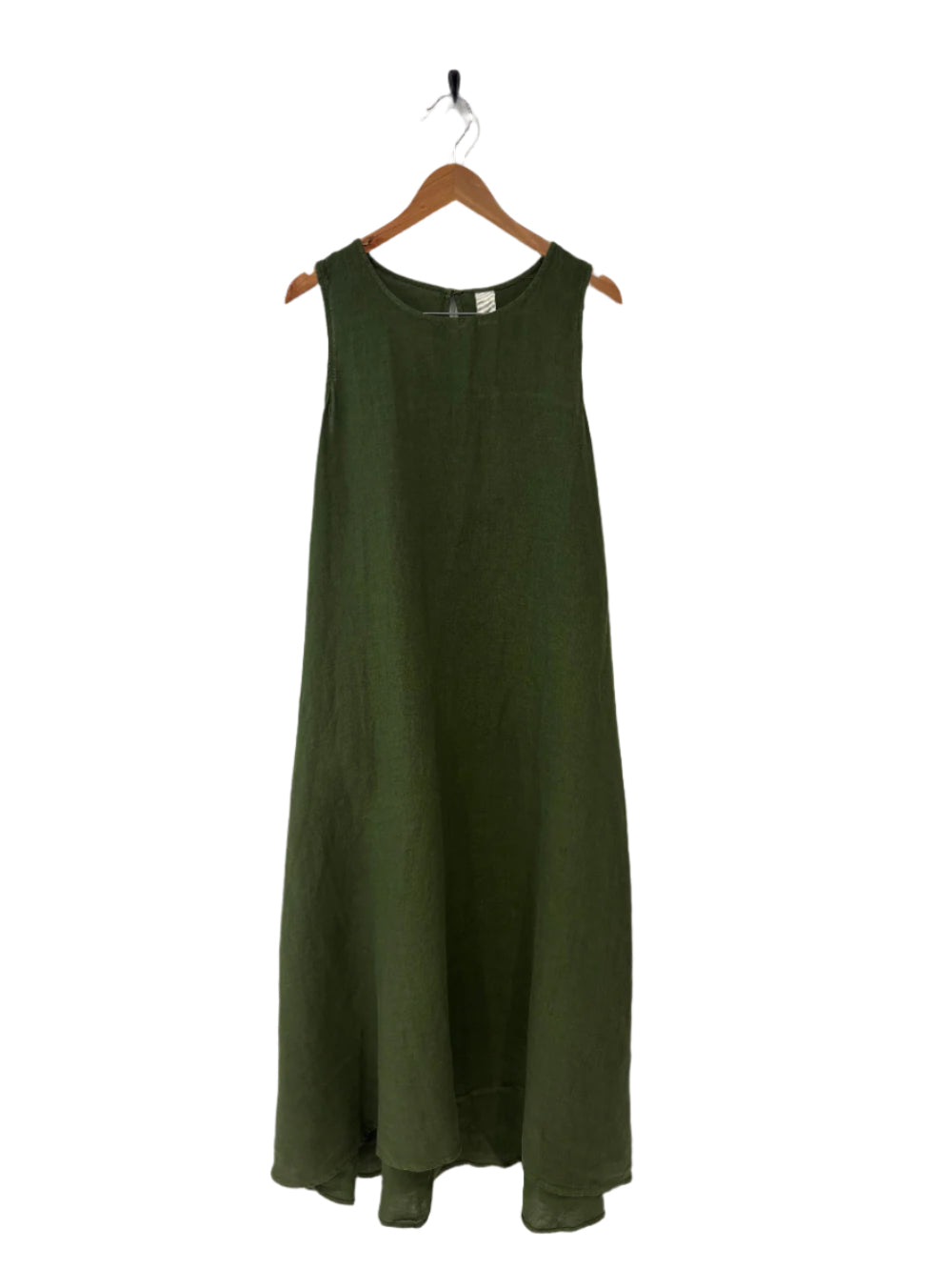 Montaigne Picasso A-line Linen Maxi Dress Forest Green