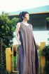 Montaigne Picasso A-line Linen Maxi Dress Rum Raisin 