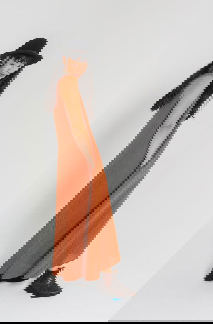 Montaigne Picasso A-line Linen Maxi Dress Rust1