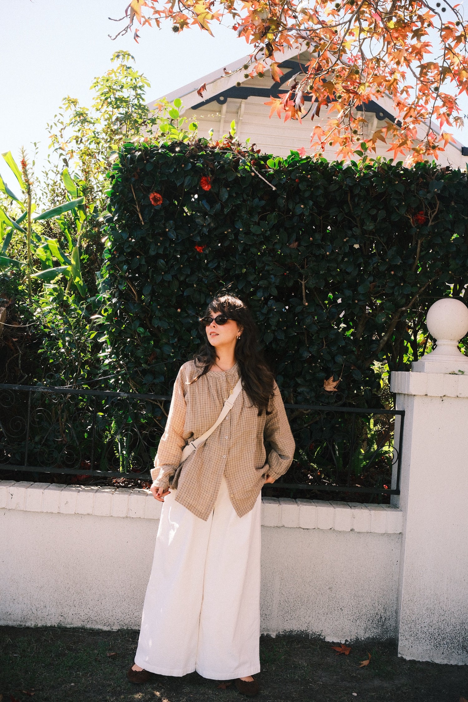 Premium Cotton Corduroy Pleated Wide-Leg Pants