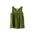 Montaigne Pur Frayed Singlet Top in Linen Forest Green
