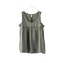 Montaigne Pur Frayed Singlet Top in Linen Khaki