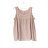 Montaigne Pur Frayed Singlet Top in Linen Rose