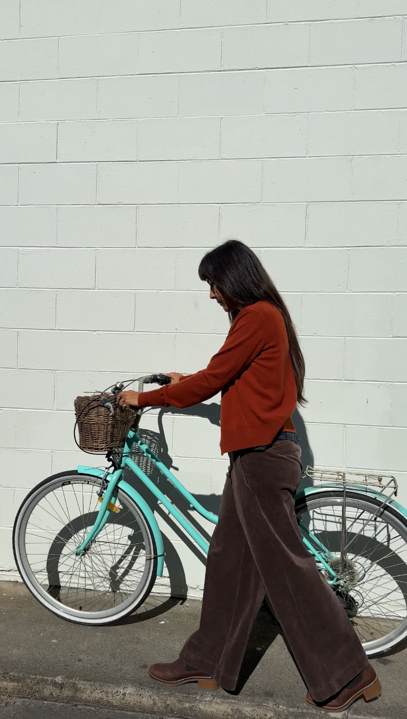 Montaigne Rene Corduroy Pant Long Length Dark Brown10