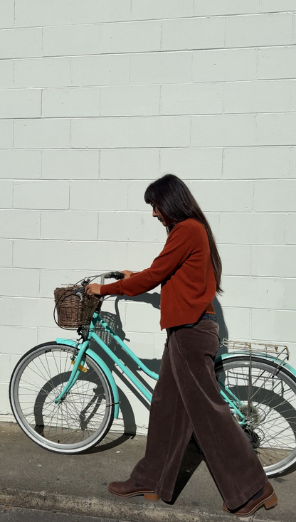 Montaigne Rene Corduroy Pant Long Length Dark Brown10