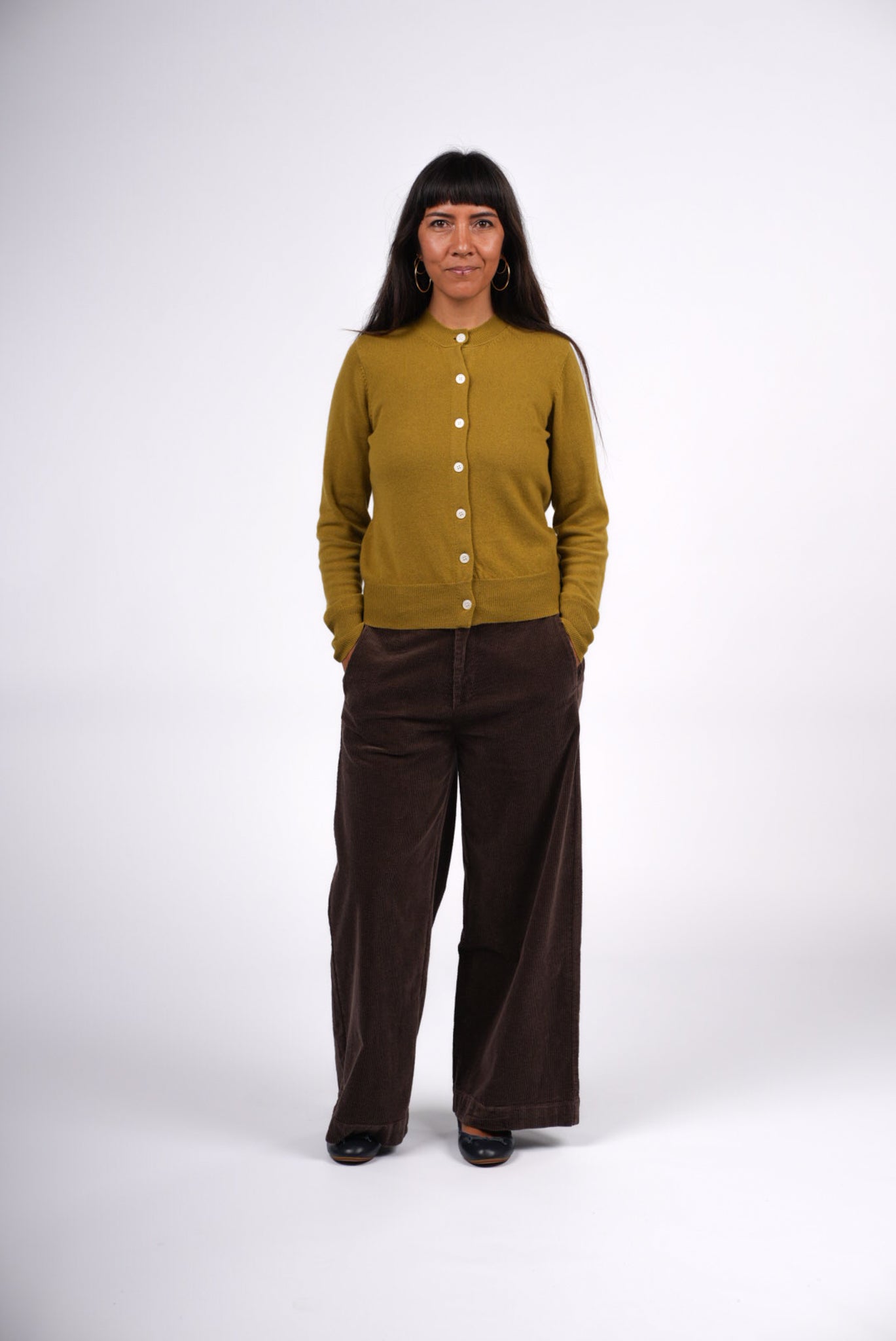 Montaigne Rene Corduroy Pant Long Length Dark Brown6