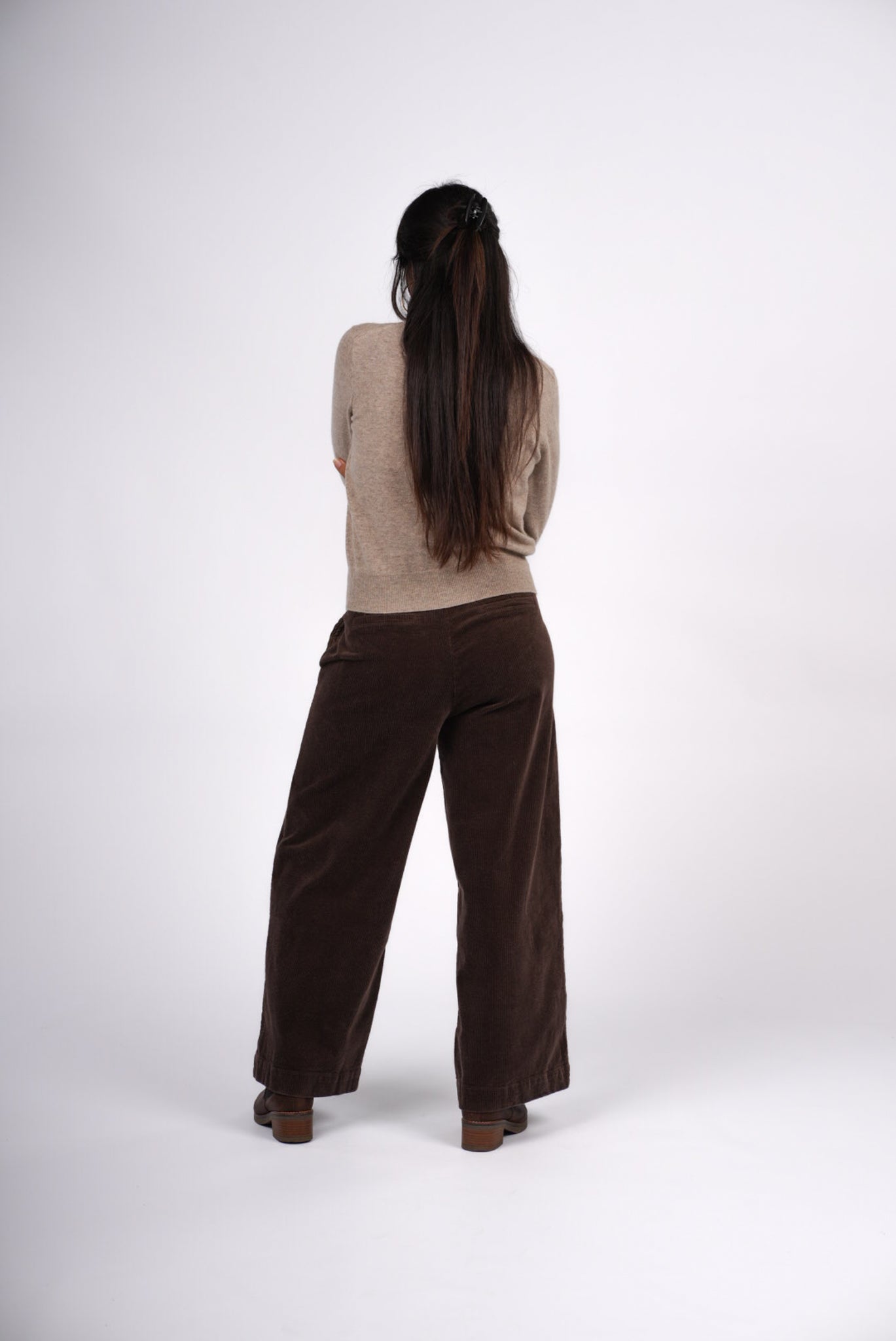 Montaigne Rene Corduroy Pant Long Length Dark Brown8