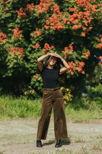 Montaigne Rene Corduroy Pant Long Length Olive