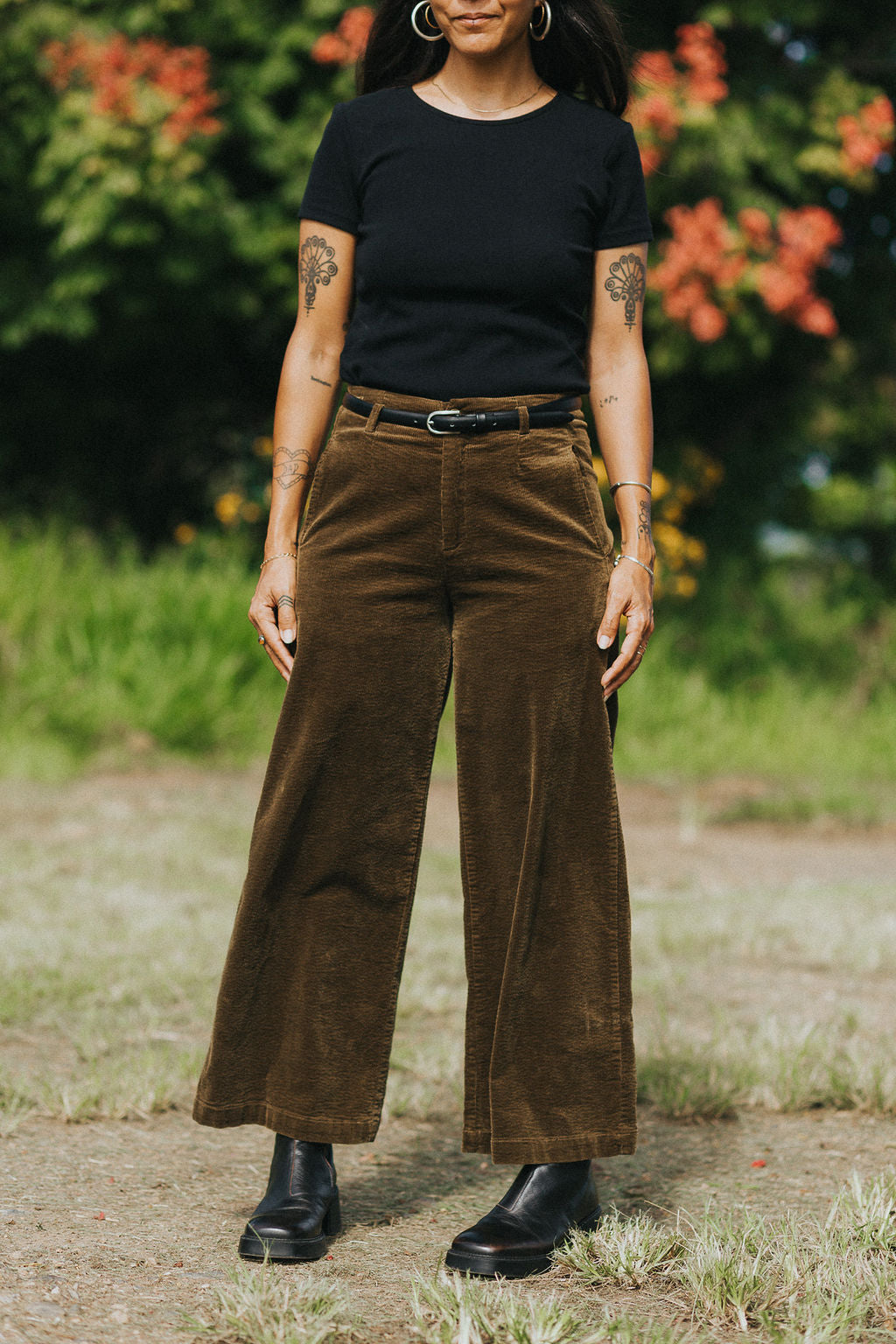 Montaigne Rene Corduroy Pant Long Length Olive1