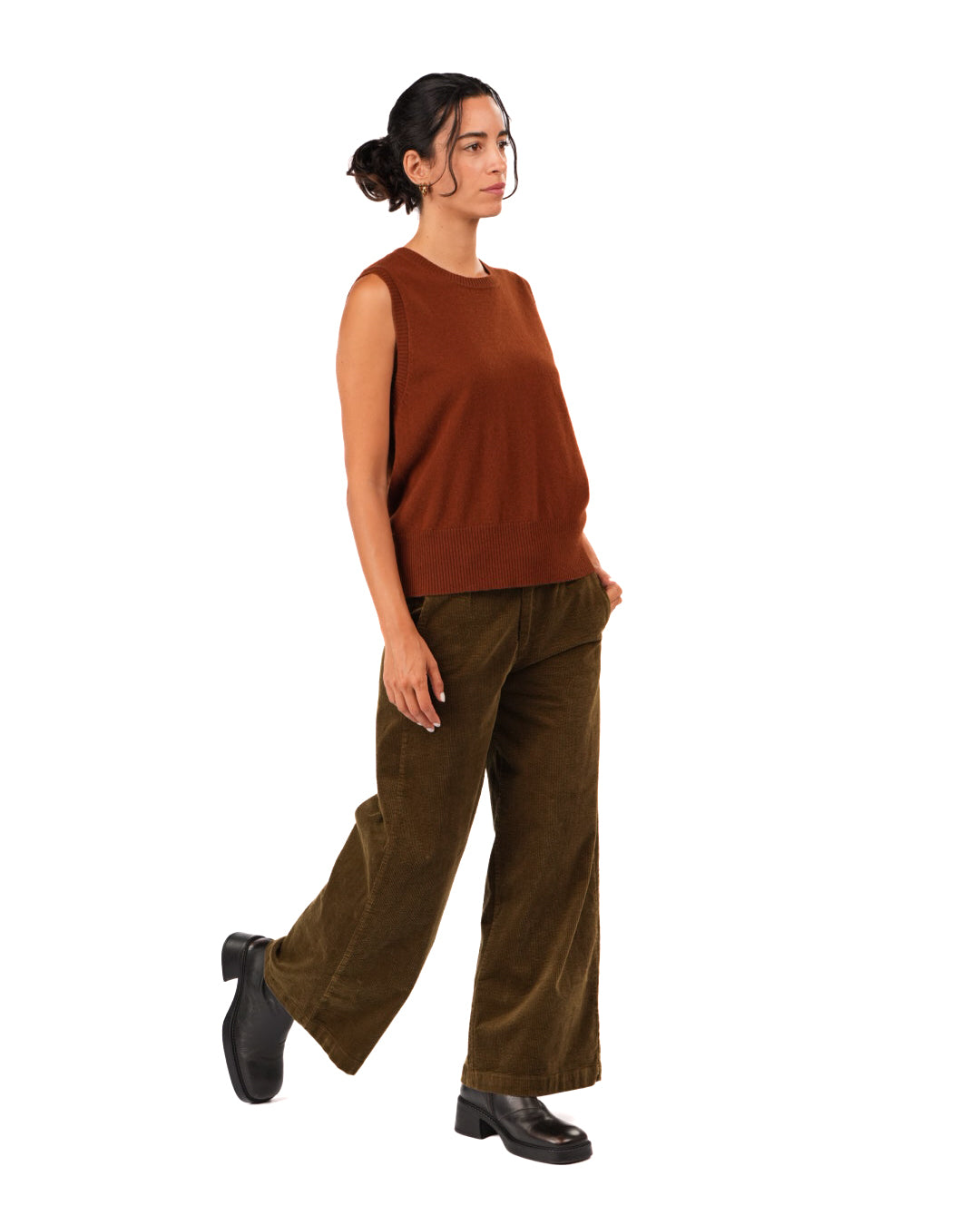 Montaigne Rene Corduroy Pant Long Length Olive7