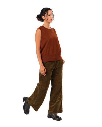 Montaigne Rene Corduroy Pant Long Length Olive7