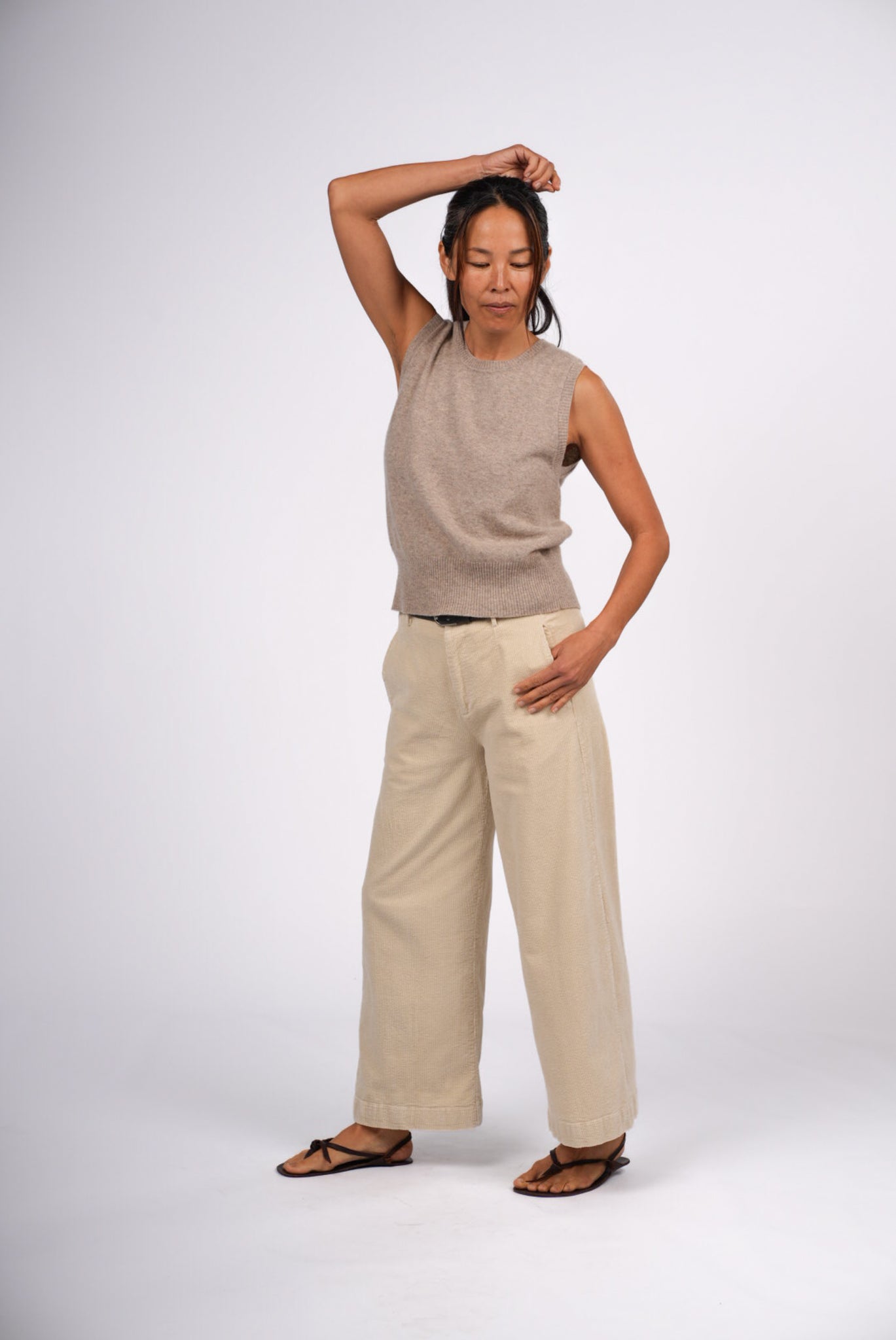 Montaigne Rene Corduroy Pant Long Length Oyster4