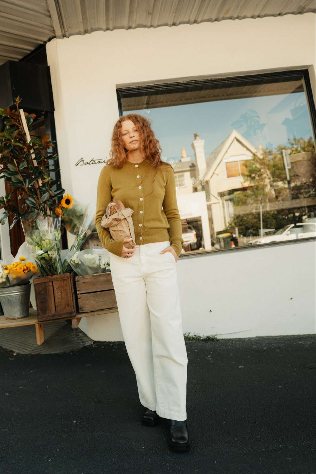 Montaigne Rene Corduroy Pant Long Length White