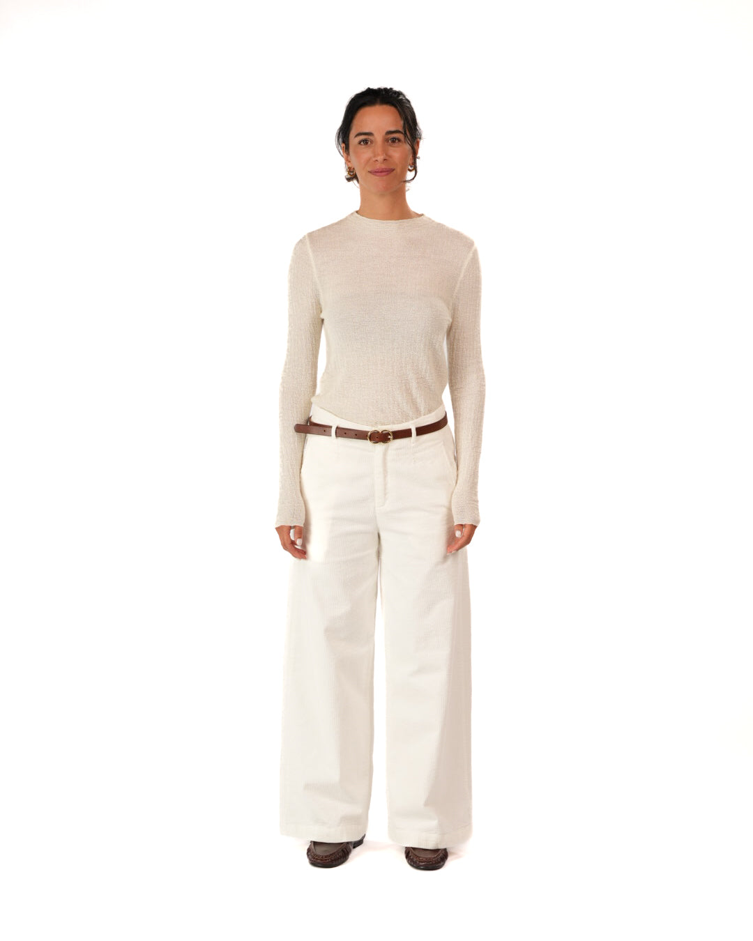 Montaigne Rene Corduroy Pant Long Length White5