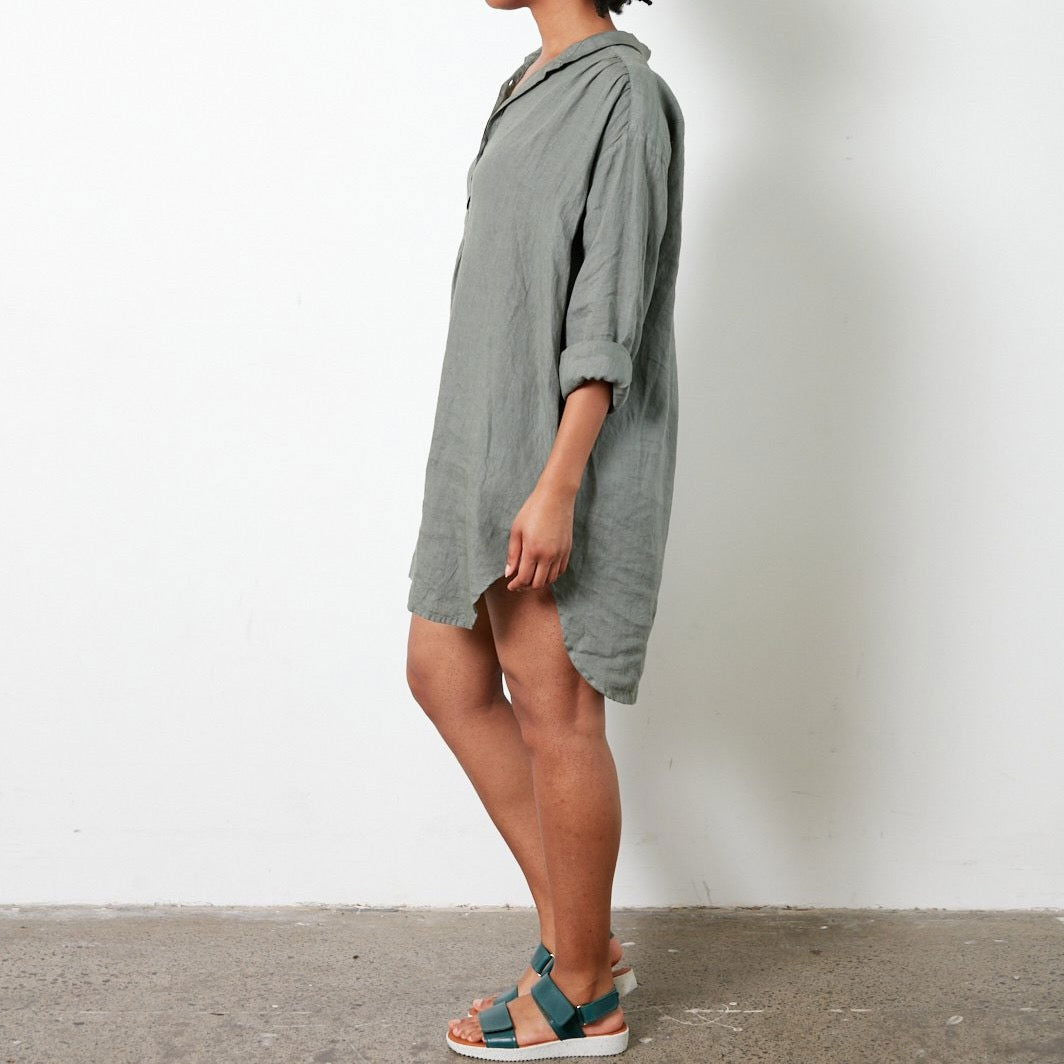 Montaigne Riviera Long Sleeve Linen Shirt Khaki4