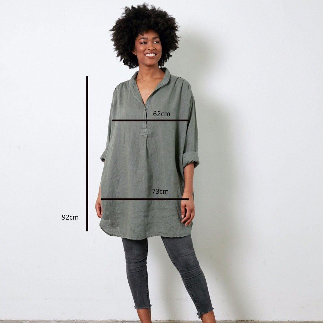 Montaigne Riviera Long Sleeve Linen Shirt Khaki6