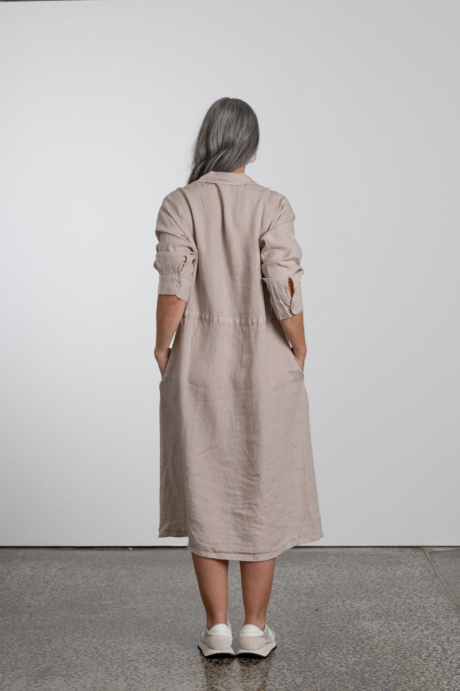 Montaigne Rodin Linen Drawstring Dress Natural