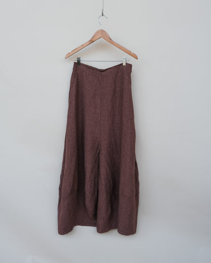 Montaigne Roland Linen Pant Aubergine