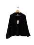 Montaigne Saint-Cloud Relaxed Fit Linen Blazer with Raw Seams Black