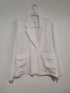 Montaigne Saint-Cloud Relaxed Fit Linen Blazer with Raw Seams White