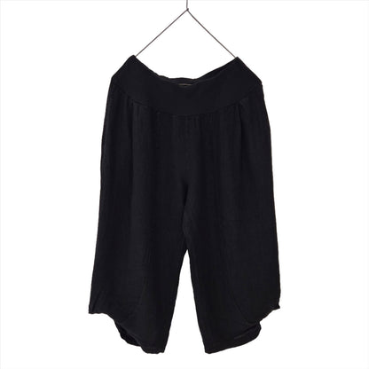 Montaigne Saint-Tropez Linen Capri Pants Black1