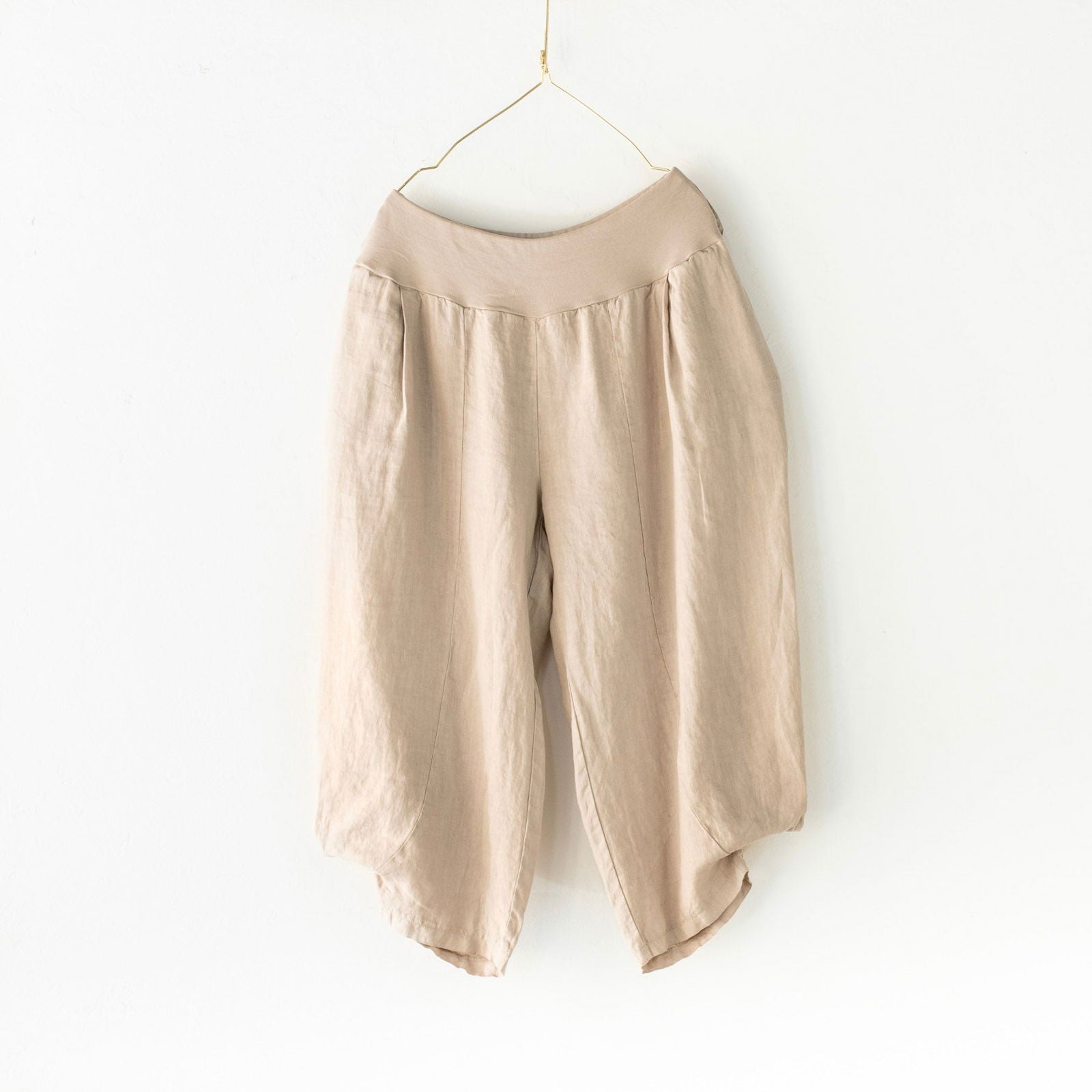 Montaigne Saint-Tropez Linen Capri Pants Natural