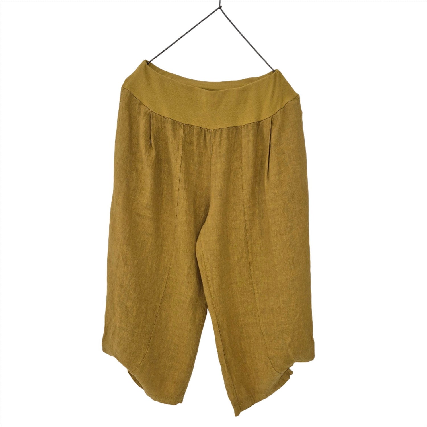 Montaigne Saint-Tropez Linen Capri Pants Senape