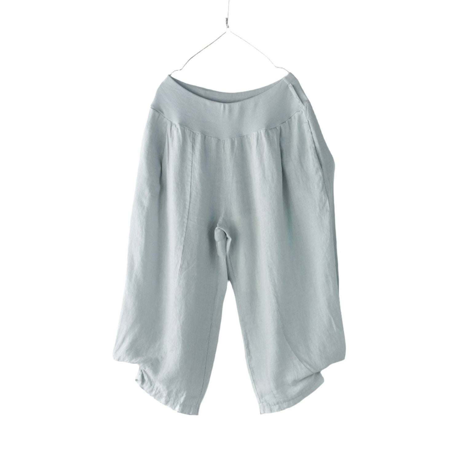 Montaigne Saint-Tropez Linen Capri Pants Silver4