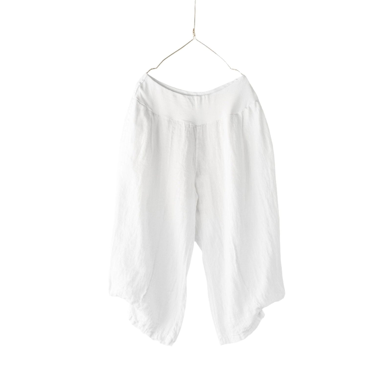 Montaigne Saint-Tropez Linen Capri Pants White