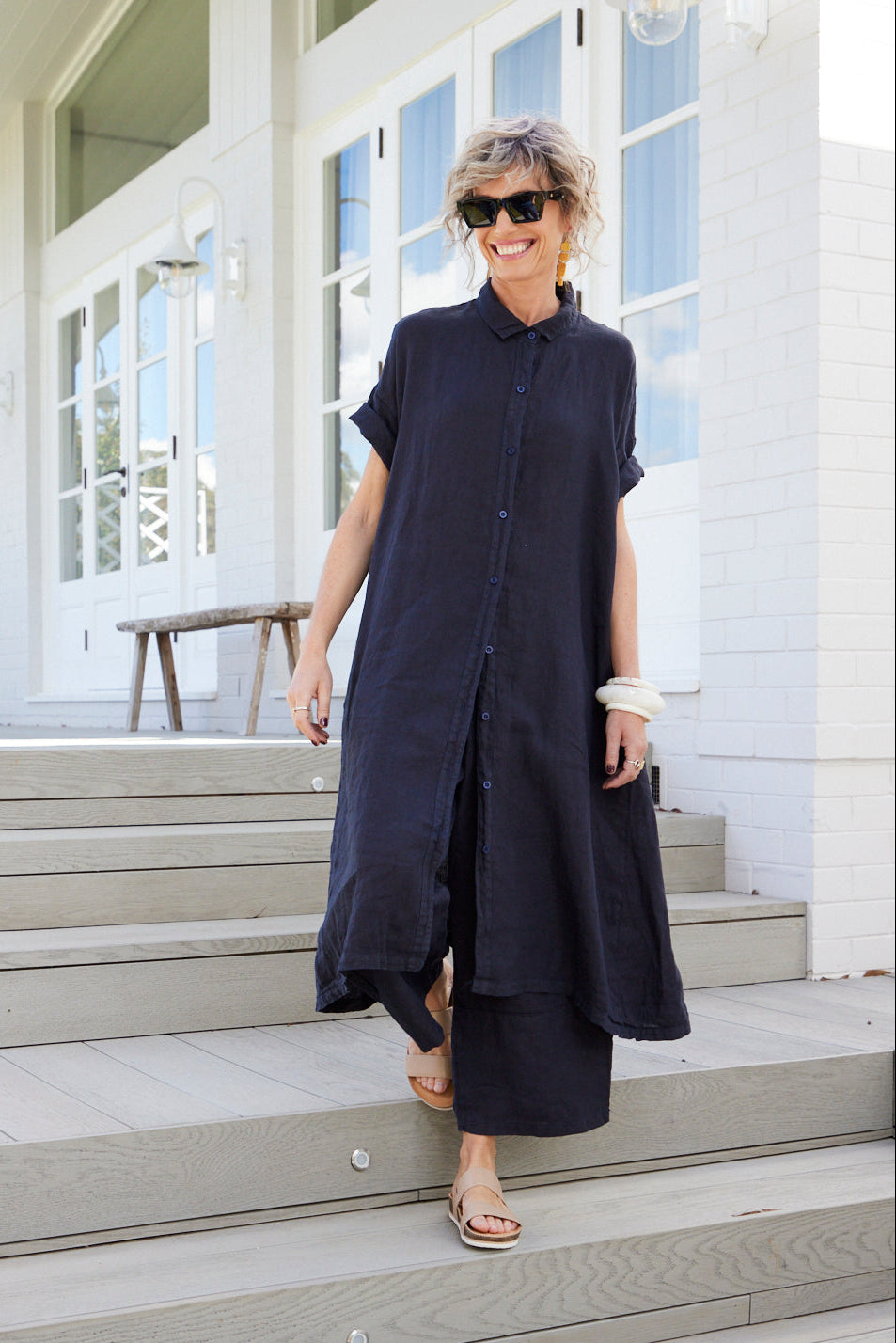 Salomé Classic Linen Shirt Dress