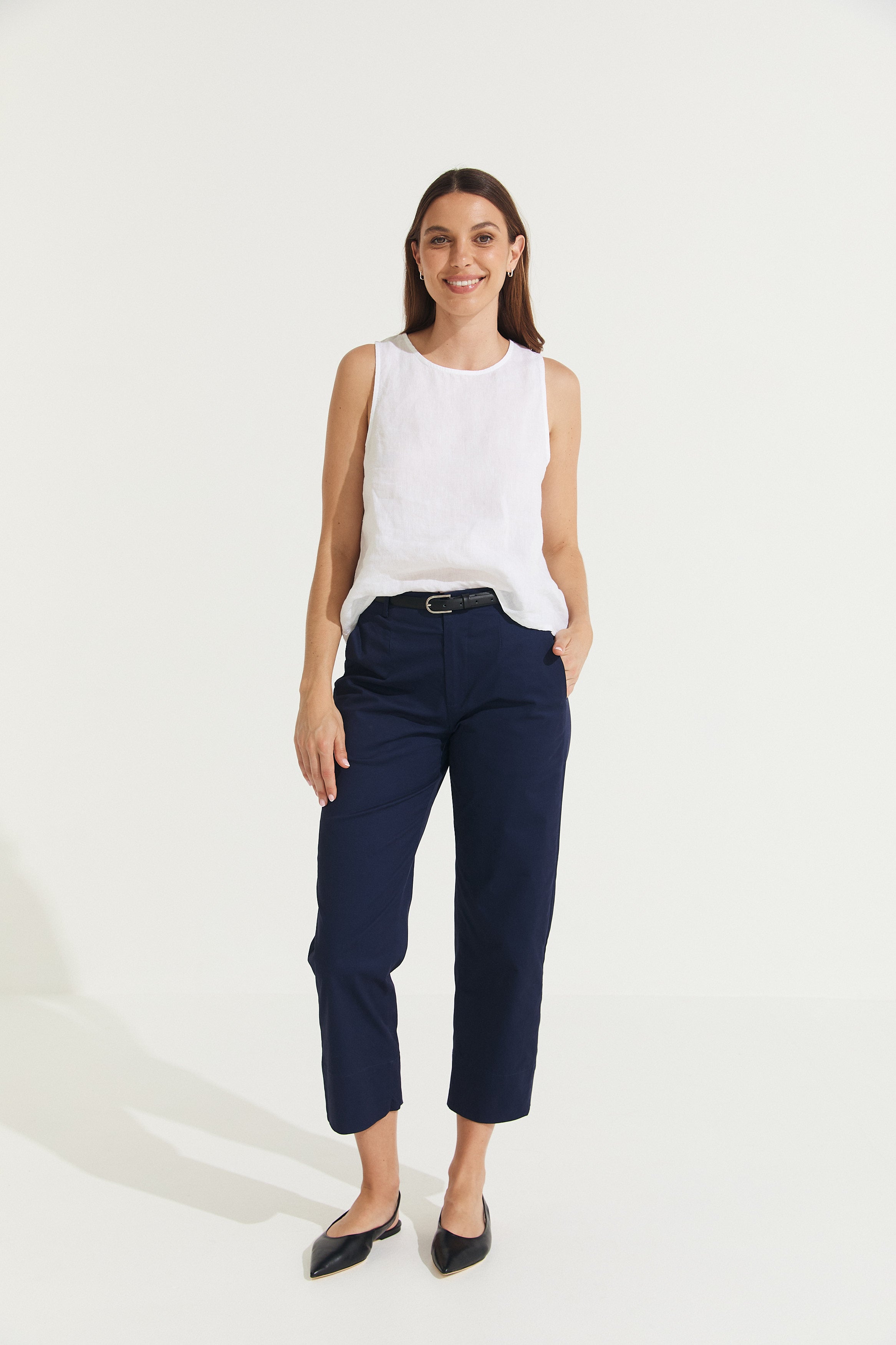 Montaigne Sandro Cotton Pant Navy