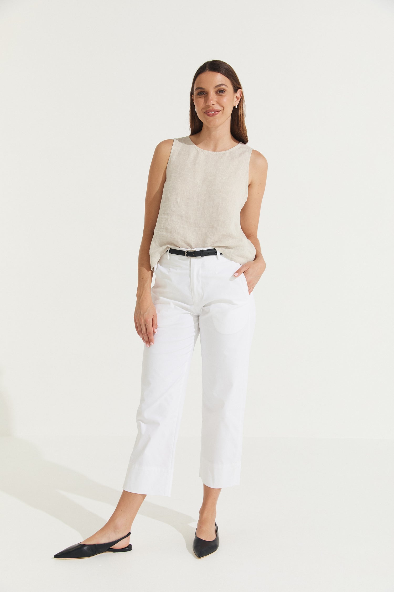 Montaigne Sandro Cotton Pant White