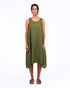 Montaigne Sara Sleeveless Linen Dress Forest Green
