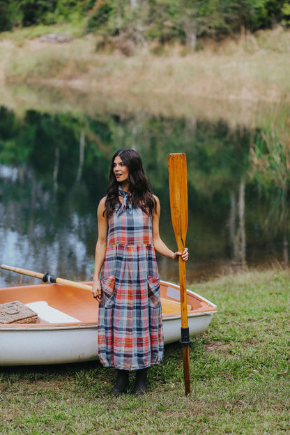 Montaigne Sartène in Multi Check Linen1