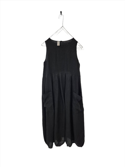 Montaigne Sartène Linen Summer Dress Black